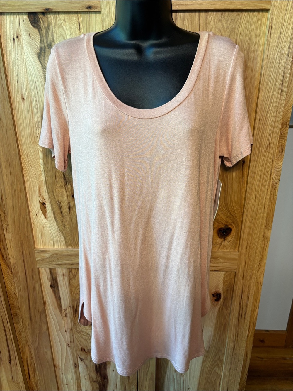 Everyday Scoop Neck Short Sleeve Top - Dusty Blush